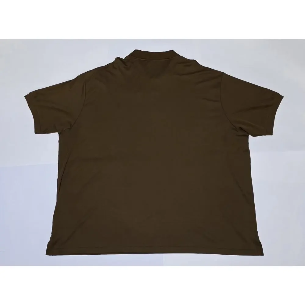 New $125 Tags NWT RALPH LAUREN POLO Silky Cotton Brown S/S Polo Shirt 5XB 5X